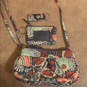 Vera Bradley small purse, coin purse, and key fob.